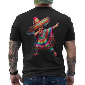 Dabbing Boys Mexican Poncho Cinco De Mayo Men's T-shirt Back Print - Monsterry