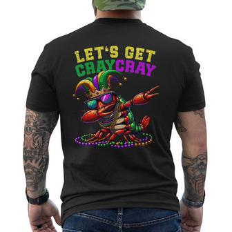 Dabbing Crawfish Costume Mardi Gras Lets Get Cray Cray Men's T-shirt Back Print | Mazezy CA