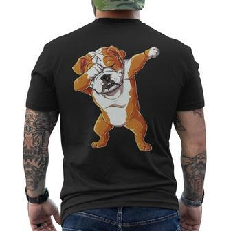 Dabbing English Bulldog Boys Dab Dance Puppy Lover Men's T-shirt Back Print | Mazezy