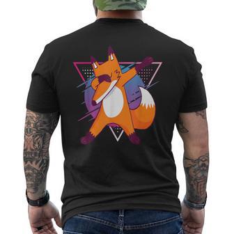 Dabbing Fox Animal Dab Orange Fox Merch Men's T-shirt Back Print - Monsterry CA