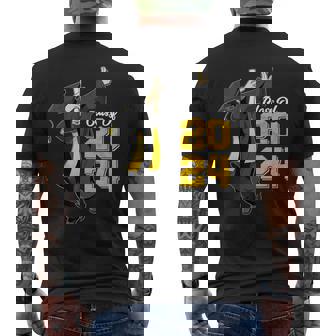 Dabbing Graduation Class Of 2024 Graduation Men's T-shirt Back Print - Monsterry