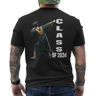 Dabbing Graduation Class Of 2024 Graduation Men's T-shirt Back Print - Seseable