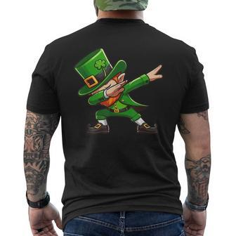 Dabbing Leprechaun St Patrick's Day Irish Dab Dance Men's T-shirt Back Print - Monsterry CA