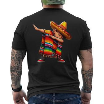 Dabbing Mexican Poncho Cinco De Mayo Boys Sombrero Dab Men's T-shirt Back Print - Monsterry AU