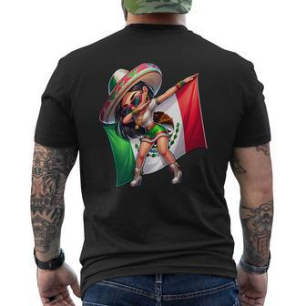 Dabbing Mexican Woman Men's T-shirt Back Print | Mazezy