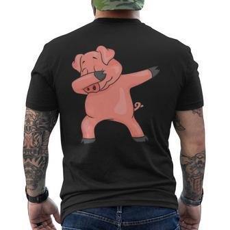 Dabbing Pig Cute Piggy Lovers Farmer Dab Pork Men's T-shirt Back Print | Mazezy