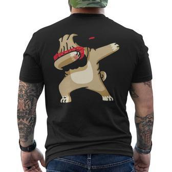 Dabbing Pug Dog Dab Dance Puppy Men's T-shirt Back Print | Mazezy