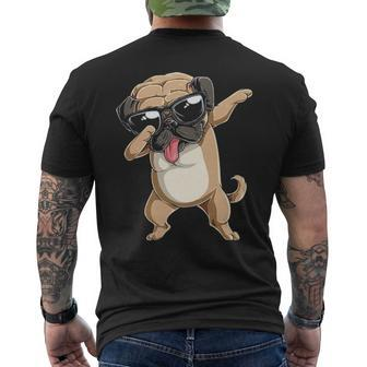 Dabbing Pug Dog Lover Kids Boys Girls Dab Dance Men's T-shirt Back Print | Mazezy