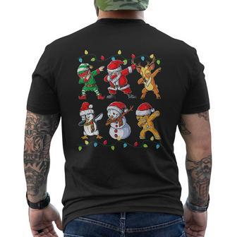 Dabbing Santa Elf Friends Christmas Kids Boys Men Xmas V3 Mens Back Print T-shirt - Thegiftio UK