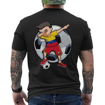 Dabbing Soccer Boy Venezuela Football Fans Jersey Flag Sport Men's T-shirt Back Print - Monsterry UK