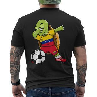 Dabbing Turtle Venezuela Soccer Fans Jersey Flag Football Men's T-shirt Back Print - Monsterry DE