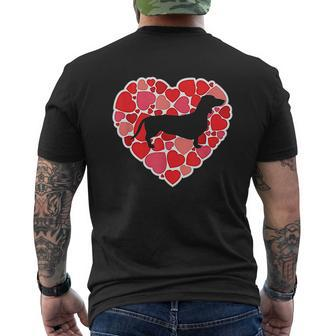 Dachshund For Dog Lovers Valentines Day Dachshund Mens Back Print T-shirt - Thegiftio UK