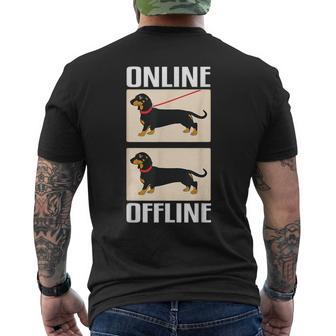 Dachshund Online Dog Owners S T-Shirt mit Rückendruck - Seseable