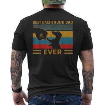 Dachshund Papa Best Dachshund Dad Ever T-Shirt mit Rückendruck - Geschenkecke