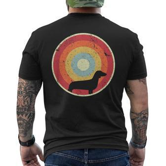 Dachshund Retro Style Men's T-shirt Back Print - Seseable