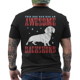 Dackel Hund Papa Dackel Hund Besitzer Dackel T-Shirt mit Rückendruck - Geschenkecke