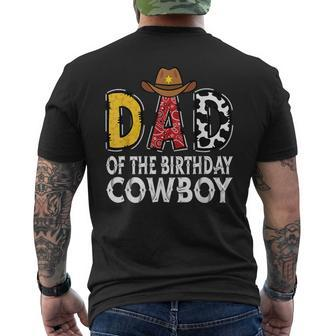 Dad 1St Birthday Cowboy Western Dad Birthday Boy Men's T-shirt Back Print - Thegiftio UK