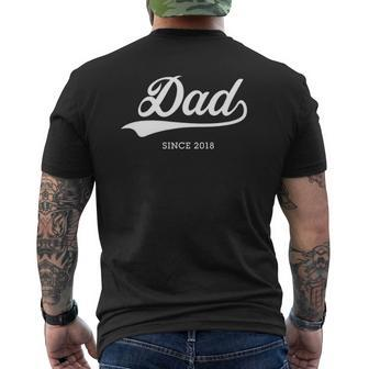 Dad 2018 Daddy Est 2018 Father's Day Mens Back Print T-shirt | Mazezy