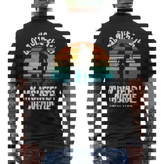 Dad Since 2019 My Greatest Adventure Vintage Father's Day Men's T-shirt Back Print - Thegiftio