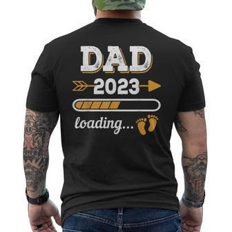 Dad 2023 Loading Father Dad-To-Be Pregnancy Announcement Men's T-shirt Back Print - Monsterry