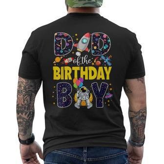 Dad 2Nd Outer Space Father Family Matching Outfit Party Men's T-shirt Back Print | Mazezy