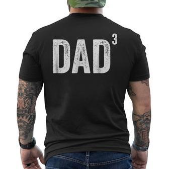 Dad Of 3 Father's Day Father Of Two Kids Mens Back Print T-shirt | Mazezy