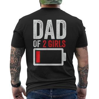 Dad Of 3 Girls From Daughter Wife To Fathers Day Men's T-shirt Back Print - Thegiftio UK