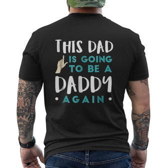 Dad Again Expectant Father Future Daddy To Be Mens Back Print T-shirt - Thegiftio UK