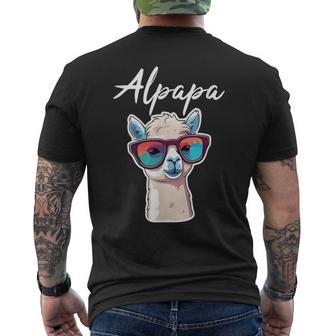 Dad Alpaka Fan Liebhaber Papaatertag Geschenk Alpapa Lama T-Shirt mit Rückendruck - Geschenkecke