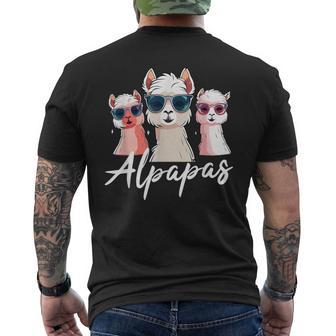 Dad Alpaka Lama Fan Liebhaber Papaatertag Geschenk Alpapa T-Shirt mit Rückendruck - Geschenkecke