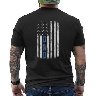 Dad American Flag Tee Father's Day Grandpa Mens Back Print T-shirt | Mazezy