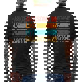 Dad Awesome Like My Daughters Fathers Day Men's T-shirt Back Print - Thegiftio