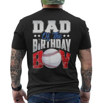 Dad Baseball Birthday Boy Family Baller B-Day Party Men's T-shirt Back Print - Thegiftio UK