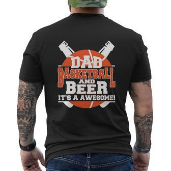 Dad Basketball And Beer Its A Awesome Mens Back Print T-shirt | Mazezy