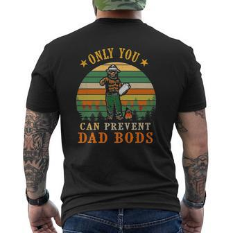 Dad Bear Only You Can Prevent Dad Bods Fathers Day Mens Back Print T-shirt | Mazezy