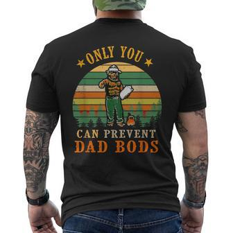 Dad Bear Only You Can Prevent Dad Bods Fathers Day Men's T-shirt Back Print - Monsterry AU