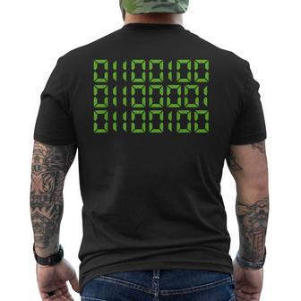 Dad In Binary Code Computer Father's Day Men's T-shirt Back Print - Monsterry UK