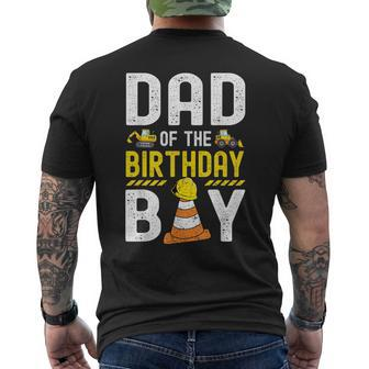 Dad Of The Birthday Boy Construction Worker Bday Men's T-shirt Back Print - Monsterry DE