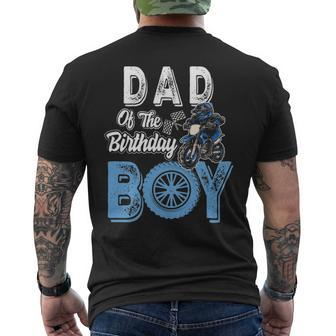 Dad Of The Birthday Boy Dirt Bike B Day Motocross Party Men's T-shirt Back Print | Mazezy