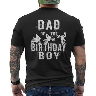 Dad Of The Birthday Boy Dirt Bike B Day Party Men's T-shirt Back Print | Mazezy