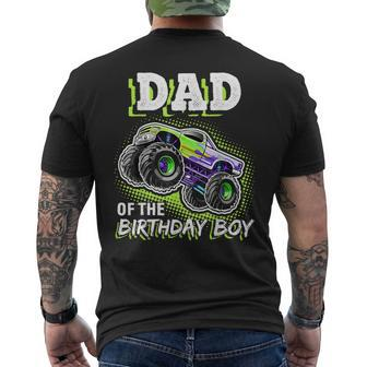 Dad Of The Birthday Boy Monster Truck Birthday Novelty Men's T-shirt Back Print - Monsterry AU