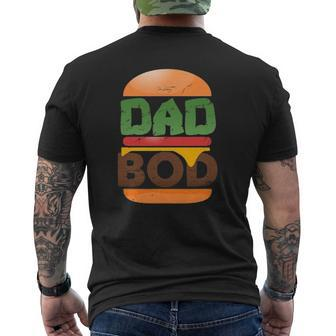Dad Bod Cheeseburger Dad Body Hunk Father's Day Mens Back Print T-shirt | Mazezy AU
