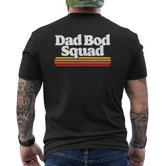 Dad Bod Squad Posing Fathers Day Vintage Sunset 80S Mens Back Print T-shirt | Mazezy