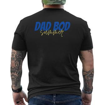 Dad Bod Summer Father Mens Back Print T-shirt | Mazezy