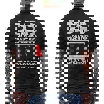 Dad Charging Please Wait Father's Day Family Father Men's T-shirt Back Print - Thegiftio