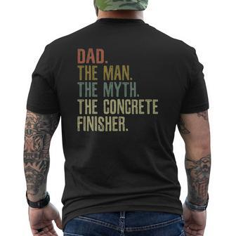 Dad And Concrete Finisher Mens Back Print T-shirt | Mazezy