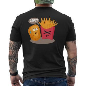 Dad Cool Insane Potato Fries Addicts Mens Back Print T-shirt | Mazezy