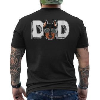 Dad Costume Doberman Sunglasses Father's Day Owner Lover Men's T-shirt Back Print - Thegiftio UK