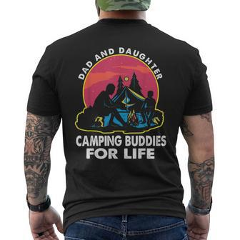 Dad And Daughter Camping Buddies For Life Retro Fathers Day Men's T-shirt Back Print - Monsterry DE