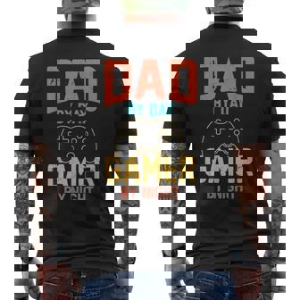 Dad By Day Gamer By Night Video Gamer Dad Fathers Day Men's T-shirt Back Print - Seseable